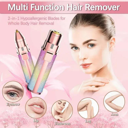 2 in 1 Electric Eyebrow Trimmer & Facial Hair Remover for Women