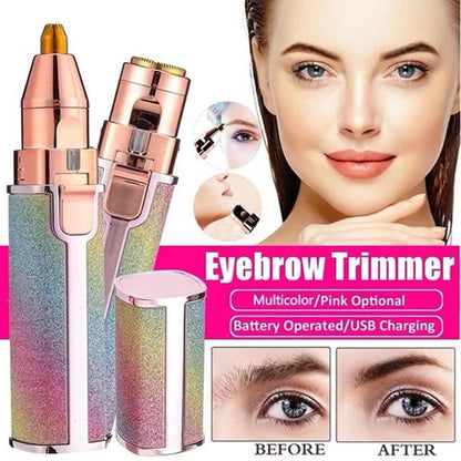2 in 1 Electric Eyebrow Trimmer & Facial Hair Remover for Women