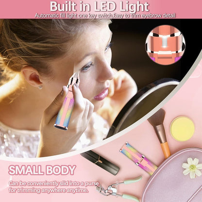 2 in 1 Electric Eyebrow Trimmer & Facial Hair Remover for Women